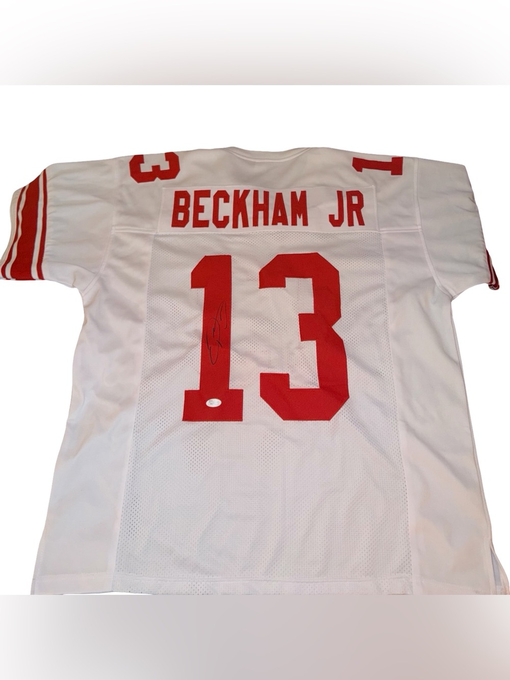 Odell Beckham Jr Signed New York Giants Football Jersey White XL JSA COA